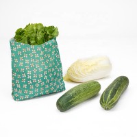 Organic cotton environmentally friendly beeswax food wraps bag for keep food fresh