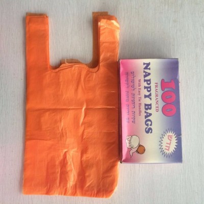 Disposable Plastic Thin bags Customized Colors Baby Nappy Sack