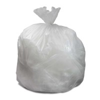 plastic white black star seal garbage bag on roll