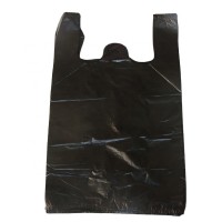 china manufacturer plastic shopping vest carrier bags black